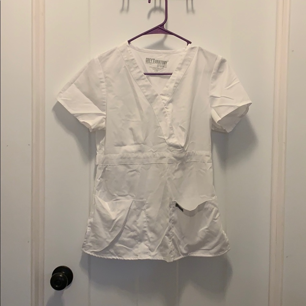 Greys anatomy white scrub top